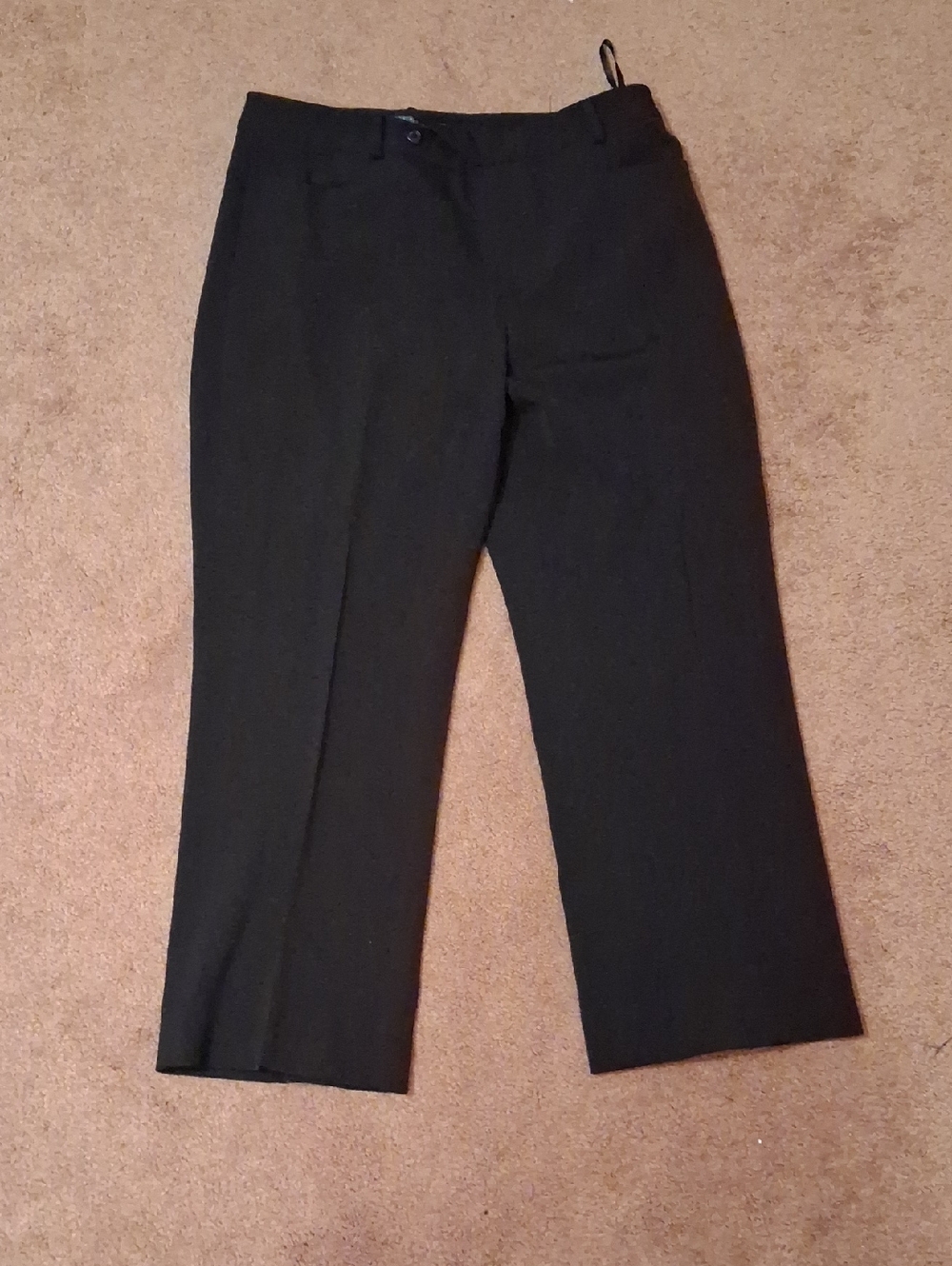 Ralph Lauren Black Straight-Leg Dress Trousers